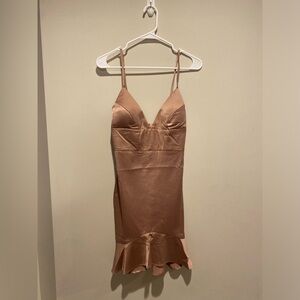 Rose Gold Mini Cocktail Dress